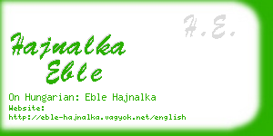 hajnalka eble business card